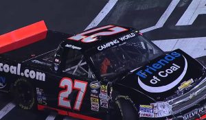 NASCAR Jeff Agnew brings out the caution at Bristol