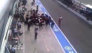 Horrible accident inside PitStop F1 Monza Racing Team