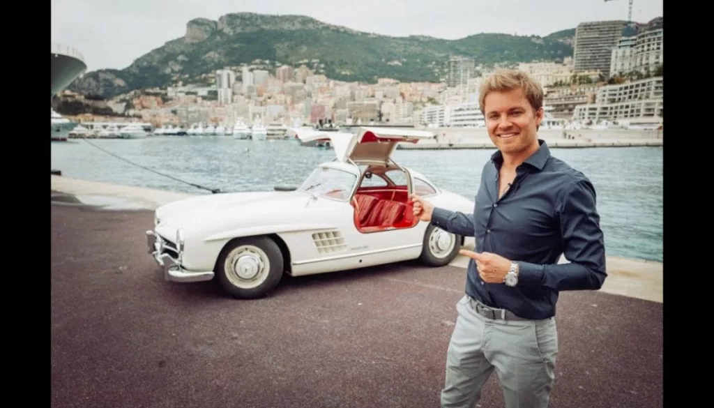 Nico Rosberg Drives His 1955 300 SL In Monaco