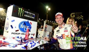 Denny Hamlin Holds Off Kyle Busch And Joey Logano To Win 2019 Daytona 500